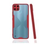 Realme C25Y Platin Silikon Kırmızı Kılıf