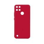 Realme C25Y Uyumlu Kılıf Kamera Korumalı Silikon Arka Kapak Kırmızı