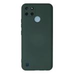Realme C25y Uyumlu Kılıf Nano İçi Kadife Silikon - Koyu Yeşil