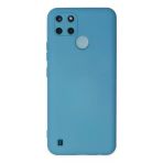 Realme C25y Uyumlu Kılıf Nano İçi Kadife Silikon - Mavi