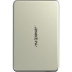 Realpower 5000MAH R Mag Slim Magsafe 20W Hızlı Manyetik Wireless Powerbank Natürel Titanyum Mp-5knt2