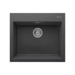 Realstone K002 Didyma 60 Tezgah Üstü Granit Eviye Antrasit