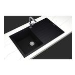 RealStone P004 Troya 86 Siyah Granit Eviye