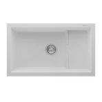 Realstone P017 Patara 1.5 Gözlü Damlalıksız Granit Eviye Beyaz