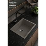 RealStone Real Stone K005 Gordion 52 Granit Mutfak Eviyesi Gri 52X47 Cm