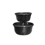 Realwood Kedi & Köpek Su Ve Mama Kabı - Seramik Siyah Kase - 2'Li - Küçük Orta Irk - 14Cm - 2*400Ml