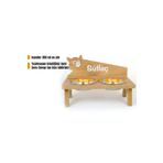 RealWood Özel İsim Baskılı, Ahşap, Çelik Kaseli Kedi- Küçük Irk Köpek Mama Ve Su Kabı Stantı