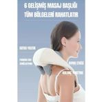 Realx Şarjlı Ovmalı Isıtmalı Boyun Sırtbel Omuz Bacak Cihazı İnsan Eli Yoğurma Hissi Veren Masaj Aleti
