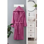 Rebeka Home Collection Doğa Mürdüm Kapşonlu Bornoz