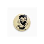 rebelberi Betty Boop Figürlü Siyah Beyaz Rozet