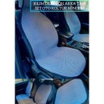 rebols KİLİM DOKUMA TERLETMEZ %100 PAMUK OTO KOLTUK MİNDER SETİ 5'Lİ (GRİ)