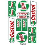 Rebon Moto Design Castrol Sponsor Tasarımlı Ekipman Kask Motorsiklet Sticker Seti 01 - Standart - Renkli