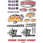 Rebon Moto Design Sticker Seti Sponsor Ekipman Kask Motorsiklet 05