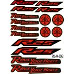 Rebon Moto Design Yamaha R25 Motosiklet Çoklu Sticker Seti 02 - Standart - Renkli