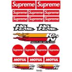 Rebon Moto Design Yıldız Sheriff Çoklu Ekipman Kask Motorsiklet Sticker Seti 01