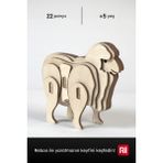 Reboo Ahşap Koyun 3D Puzzle Boyama Seti – 22 Parça, 6’lı Boya ve Fırça Dahil Eğitici Aktivite Oyuncağı