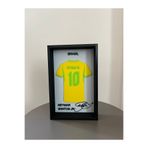 Reborn 3D Neymar Santos JR İmzalı Forma Tablo 3D Çerçeveli Dekoratif Tablo 14X22 cm
