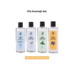 Rebul 250 ml Cam Şişe Kolonya Seti – Ice, Magnolia, GreenTea, Lavanta