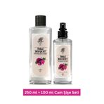 Rebul Bouquet 250 ml 100 ml Cam Şişe Kolonya Seti