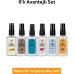 Rebul Dark + Bouquet + Aqua + Ice + Mandarine+ Lavanda Kolonya 50 ml - 119 ml