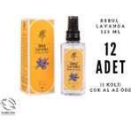 Rebul Lavanda - Lavanta Edc 125ML Sprey Pet Şişeli Kolonya 12 Adet (1 Koli) - 125 ml