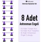 Rebuwo 8'li Çok Fonksiyonlu Yükselticili Yüksek Huni Antrenman Atlama Engel Seti