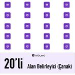 Rebuwo Alan Belirleyici Çanak Antrenman Çanağı 20 Adet - Mor