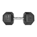 Rebuwo Hex Dambıl Kauçuk Altıgen Dambıl Hex Dumbbell 30 KG 1 Adet