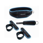 Rebuwo Pro Ağırlık Kaldırma Seti Halter Kemeri 100cm Ayak Bilek Kayışı Cable Ayak Çekiş Aparatı Antrenman Aksesuarları Bacak Bel Egzersiz Ekipmanı Bel Kemeri Ayak Bileği ve El Bileği Kayışı