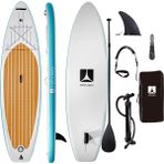 Rebuwo Sup Şişme Sörf Tahtası Stand Up Paddle Board 82*320*15 cm - Beyaz - Mavi