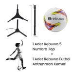 Rebuwo Turuncu Futbol Topu + Futbol Antrenman Kemeri