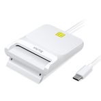 Recbot CAC Okuyucu USB C, CAC Okuyucu Askeri, DOD Askeri USB C Ortak Erişim CAC Akıllı Kart Okuyucu, Windows, Mac OS ve Linux ile Uyumlu (Beyaz)