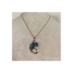 Reçine Kolye - Okyanus Temalı Deniz Kabuklu El Yapımı - (Hediye Kutulu)