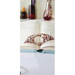 Reçine Yaprak Bookmark, Okuma Yüzüğü Kırmızı Boncuk Detaylı, El Yapımı Kitap Ayracı, Şeffaf Tasarım