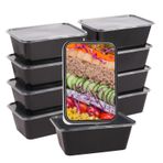 Reclua Yemek Hazırlama Kapları [10 Paket] 1 Kapaklı Bölme, Gıda Saklama Kapları, Bento Kutusu, BPA İçermez, İstiflenebilir, Mikrodalga/Bulaşık Makinesi/Dondurucuya Uygun (32 oz)