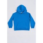RECOLOR Organik Kapüşonlu Uzun Kollu Kız Çocuk Sweatshirt - Mavi - 6-8 - 6 - 8 Yaş