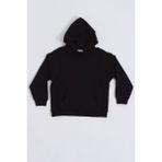 RECOLOR Organik Kapüşonlu Uzun Kollu Kız Çocuk Sweatshirt - Siyah - 10-12 - 10 - 12 Yaş