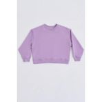 RECOLOR Organik Uzun Kollu Kız Çocuk Sweatshirt - Lila - 12-14 - 12 - 14 Yaş