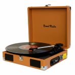 Record Master RM-311 Pikap - Kahverengi - Tüm Plaklar İle Uyumlu - Priz ve PowerBanke Takılarak Kullanım - Universal İğneli (Kahverengi)