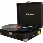 Record Master RM-311 Siyah Renkli Pikap - Tüm Plaklar Ile Uyumlu - Power Bank Lere Bağlanarak Kullanılabilme