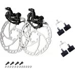 Rectus Bisiklet Mekanik Disk Fren Kaliper Seti Rotor 160mm 6 Vidalı yedek balatalı