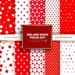 Red And White Polka Dot Scrapbook Paper: Double-Sided Decorative Craft Papers for JunkJournals, Wrapping, Card Making, Mixed Media & More