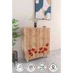 Red Anemone 4 Raflı Ayakkabılık Antre Hol Çok Amaçlı Ayakkabı Dolabı - Ahşap