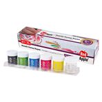 Red Apple Metalik Kumaş Boyası 6 Renk x 25 ml. Sıralı Set