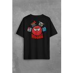 Red Ball 4 Crazy Kırmızı Top Redball Sırt Ön Baskılı Oversize Tişört Unisex T-Shirt