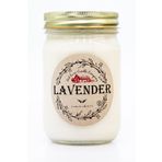 Red Barn Candle Company Lavanta Aromaterapi Mumu (12 oz) | Tamamen Doğal Soya Mumu ve Kurutulmuş Çiçekler | Esansiyel Yağ İçermiş | Evcil Hayvan + Duman Kokusu Giderici | ABD'de El Yapımı | Toksinsiz Mumlar