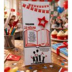 Red Button Kids Store 23 Nisan Özel Kitap Ayracı 10 Adet