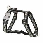 Red Dingo 12 mm Desenlı Sıyah Kopek Gogus Tasması
