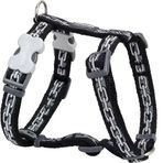 Red Dingo Siyah 25 mm Chain Desenli Köpek Göğüs Tasması