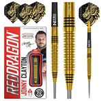 RED DRAGON Jonny Clayton Altın 22 Gram Profesyonel Tungsten Dart Seti Uçuş ve Saplı